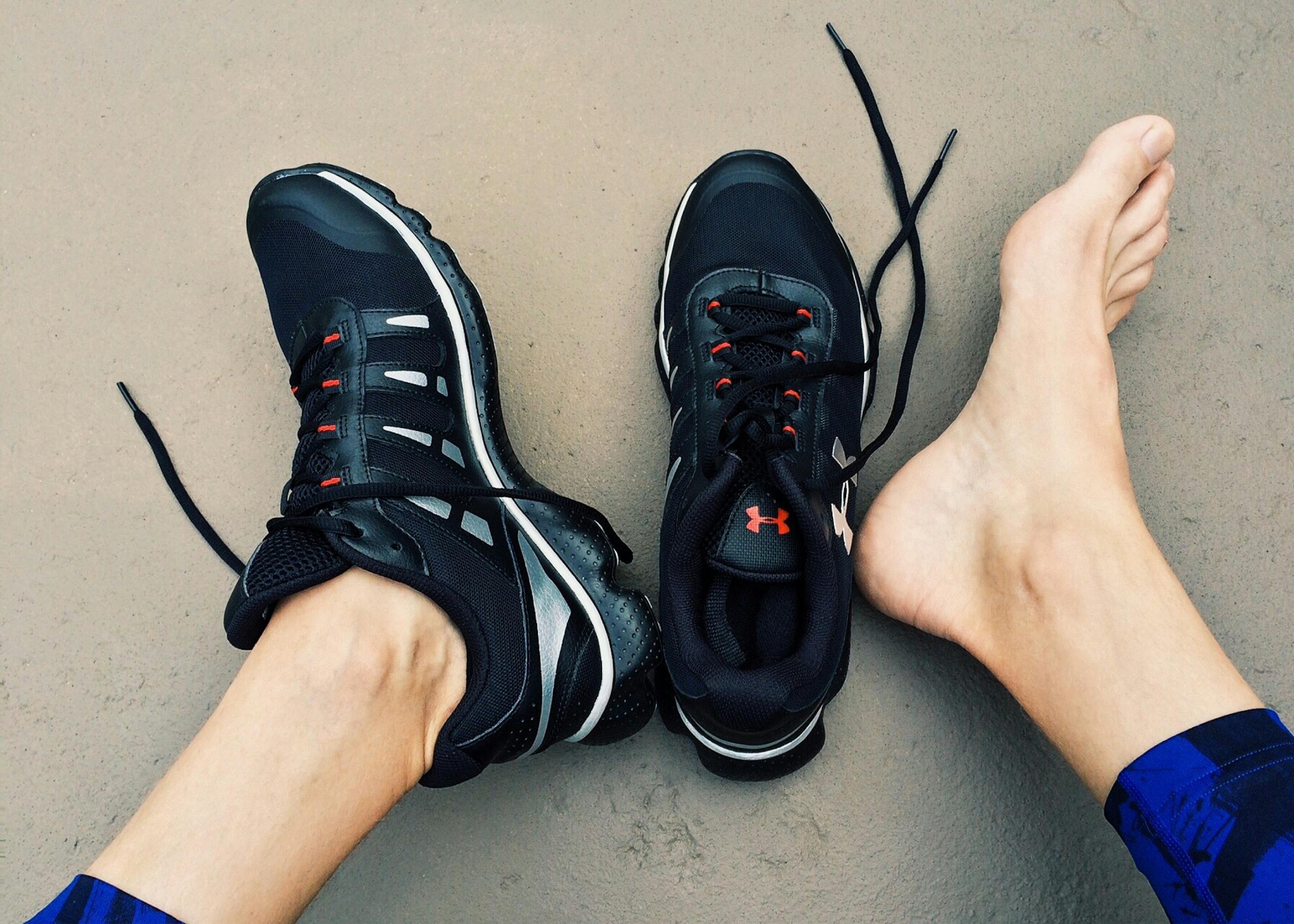 Black Sneakers and foot